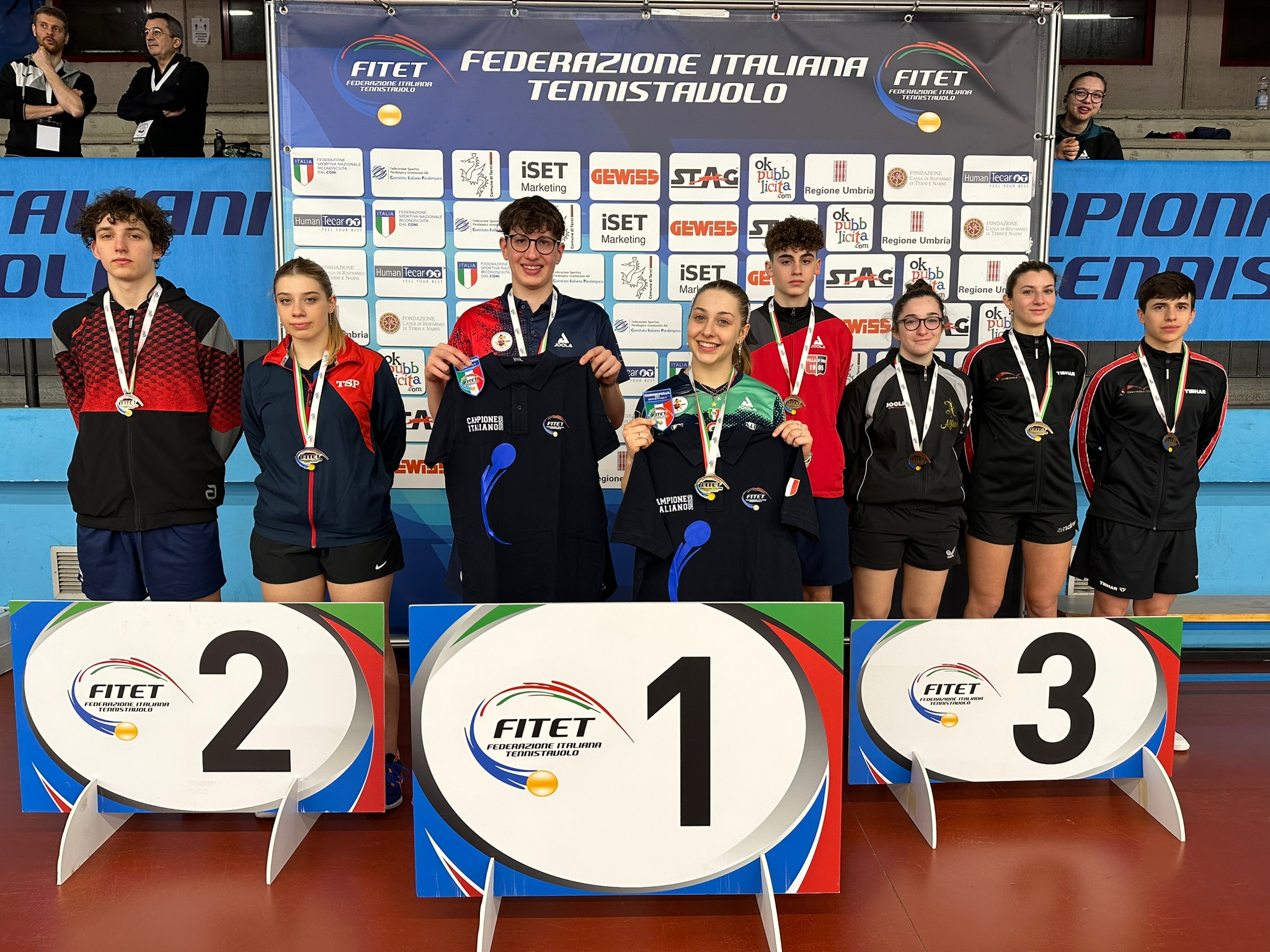Campionati Italiani Giovanili Under 21 e Under 19 2023 podio doppio misto Under 19