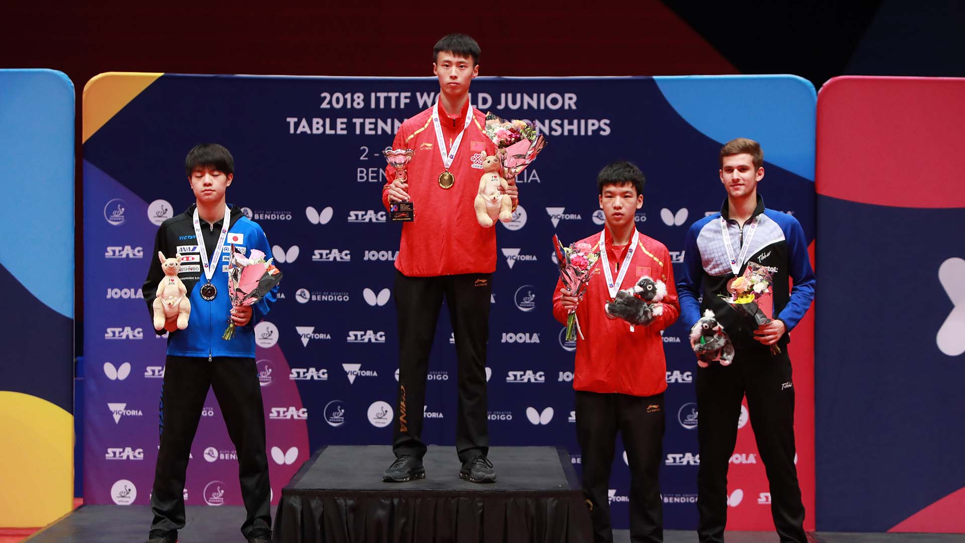 Campionati Mondiali Juniores 2018 podio singolare maschile