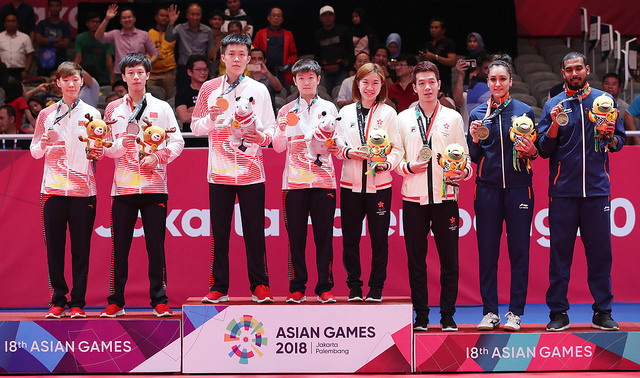 Giochi Asiatici 2018 podio del doppio misto