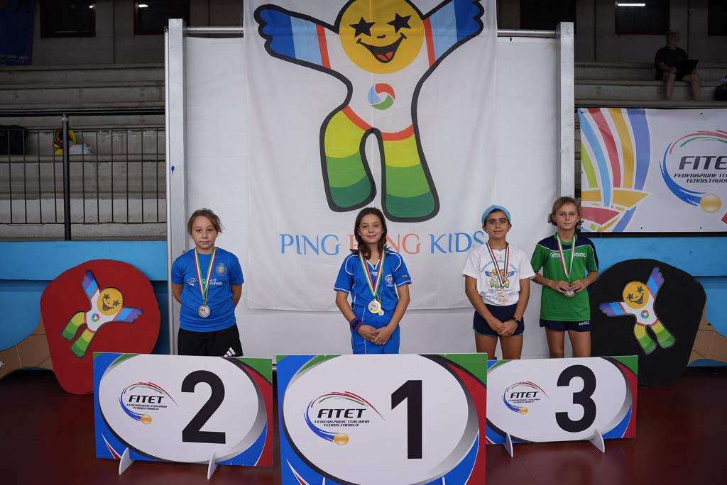 Ping Pong Kids 2023 podio prove motorie femminili