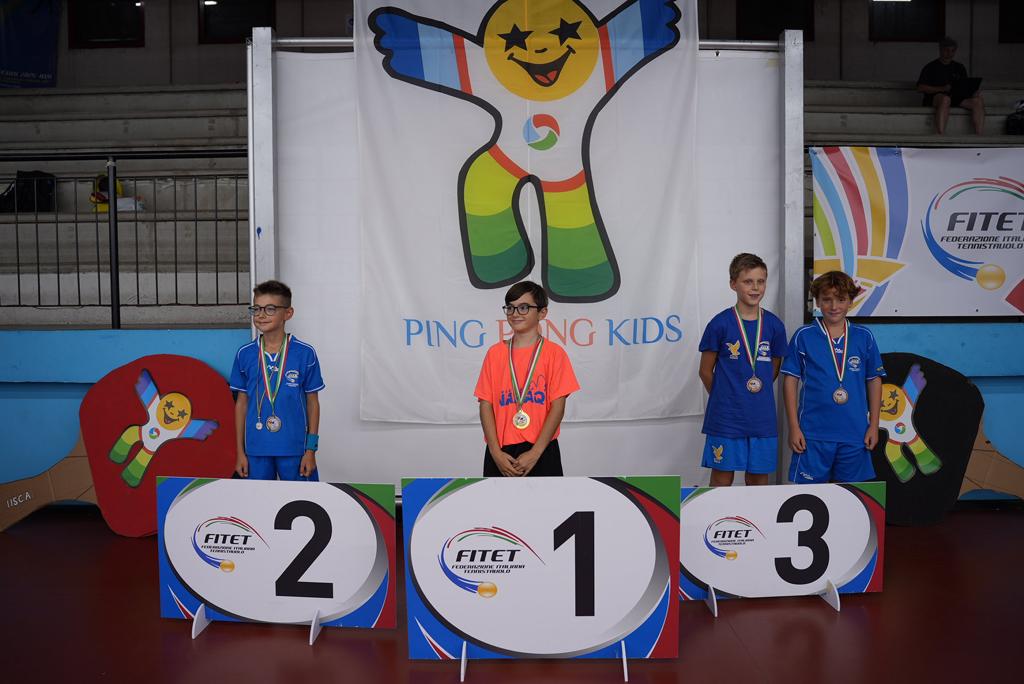 Ping Pong Kids 2023 podio prove motorie maschili