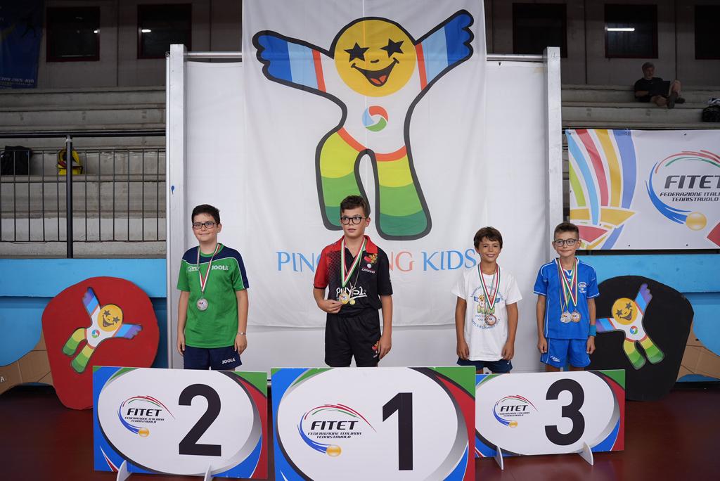 Ping Pong Kids 2023 podio singolare TTX Under 2000