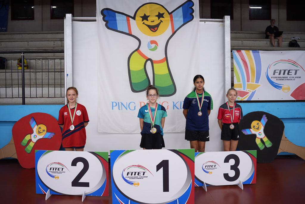 Ping Pong Kids 2023 podio singolare femminile Over 1000