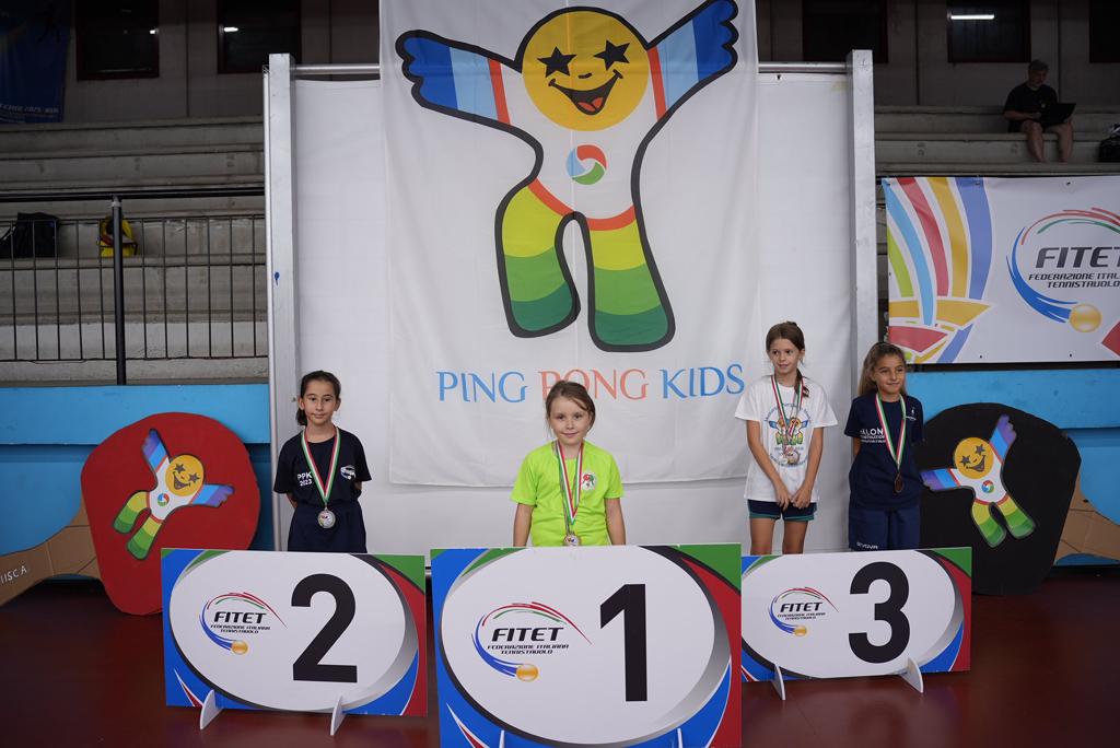 Ping Pong Kids 2023 podio singolare femminile Under 1000