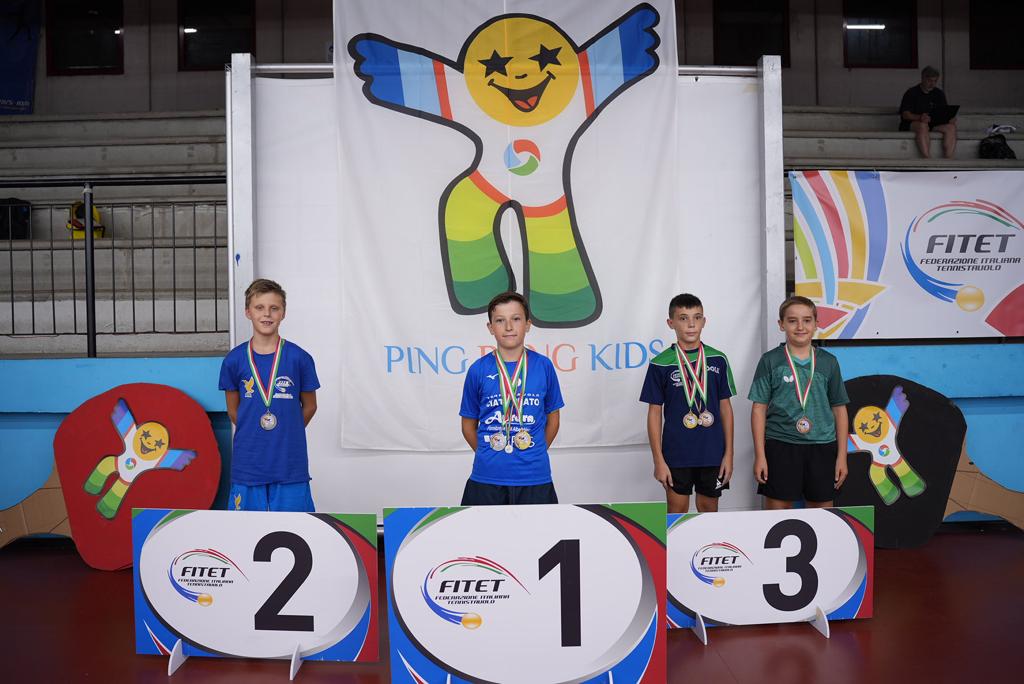 Ping Pong Kids 2023 podio singolare maschile Over 2000