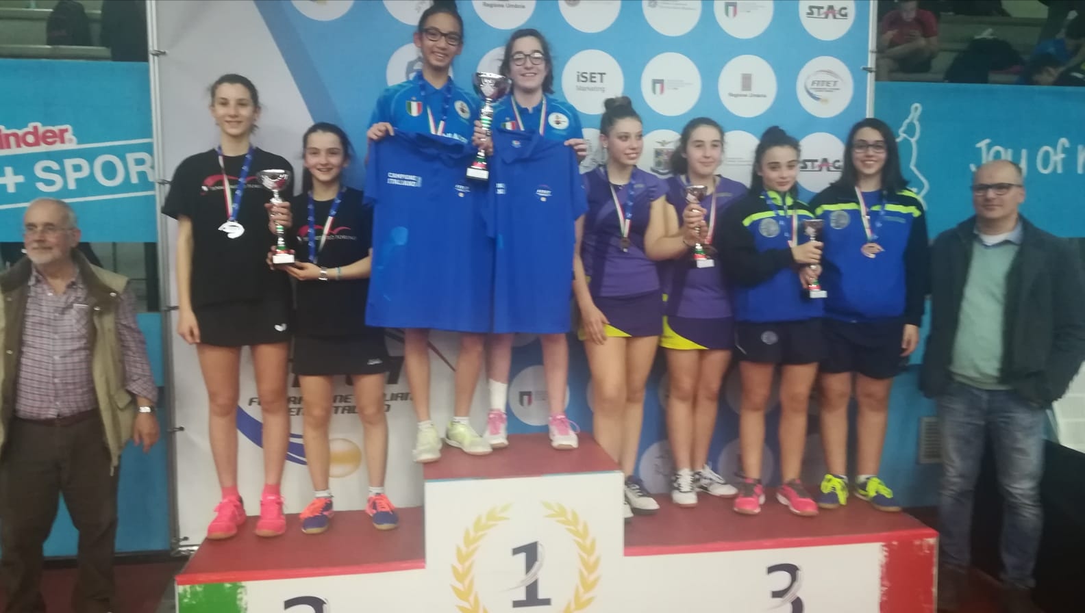 Podio Allieve Campionati Italiani giovanili a squadre 2019