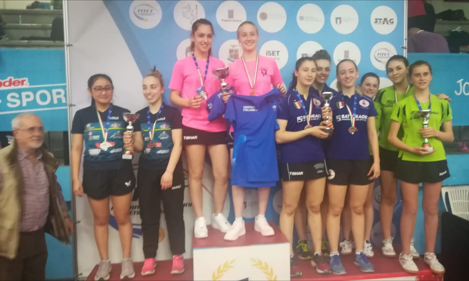 Podio Juniores femminili Campionati Italiani giovanili a squadre 2019