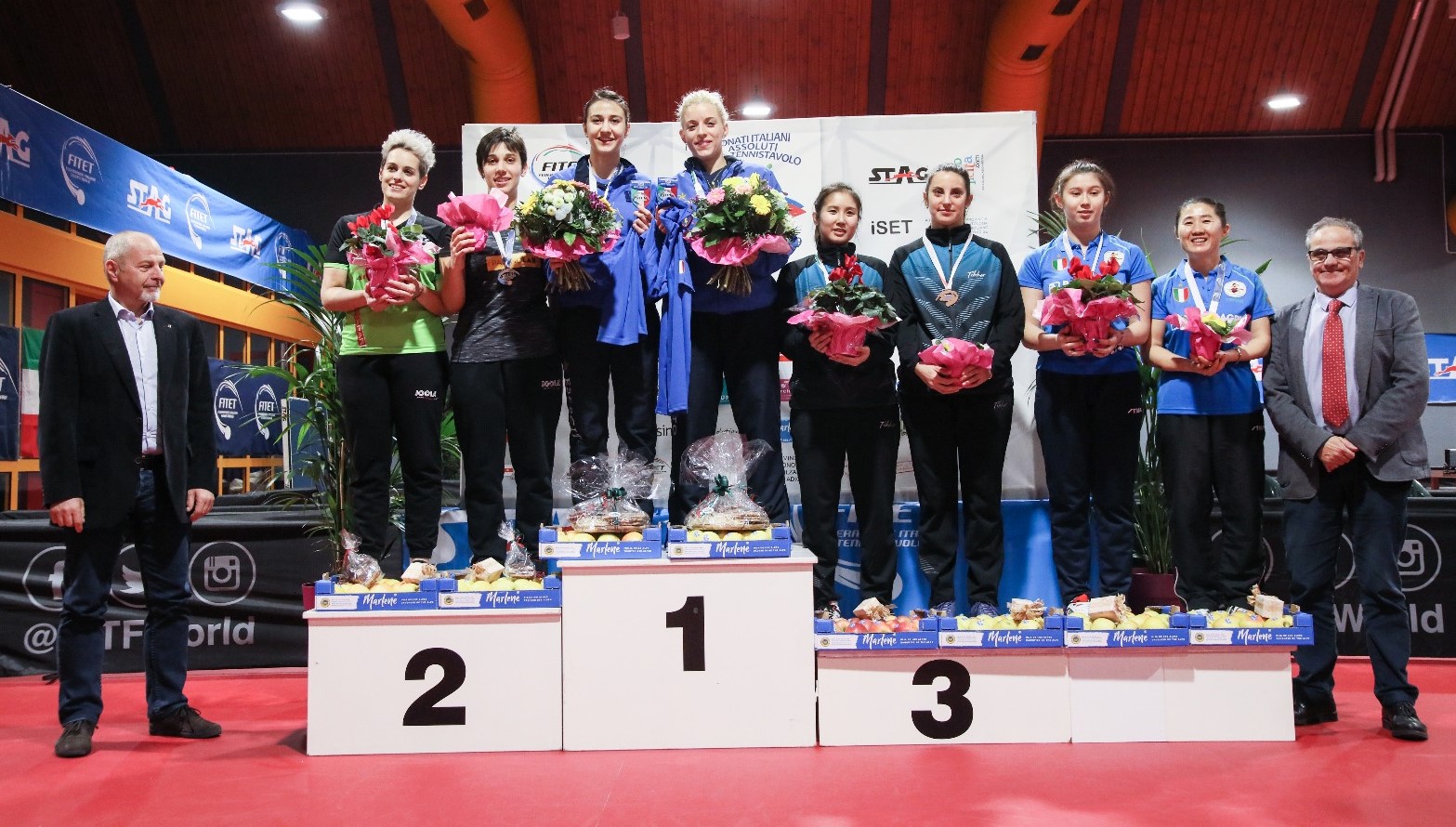Podio doppio femminile assoluto Bolzano 2019