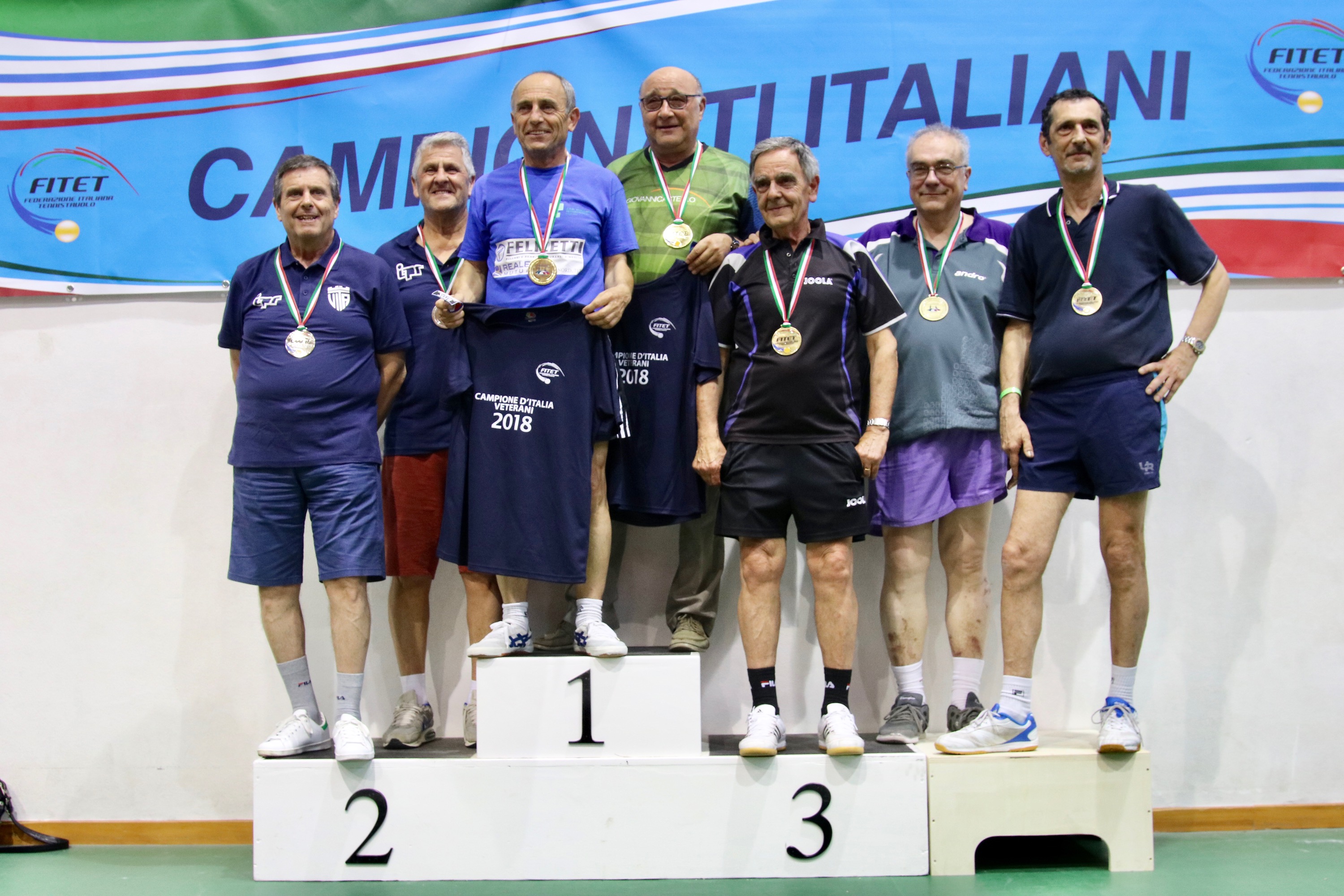 Podio doppio maschile Over 65 Porto Santo Stefano 2018