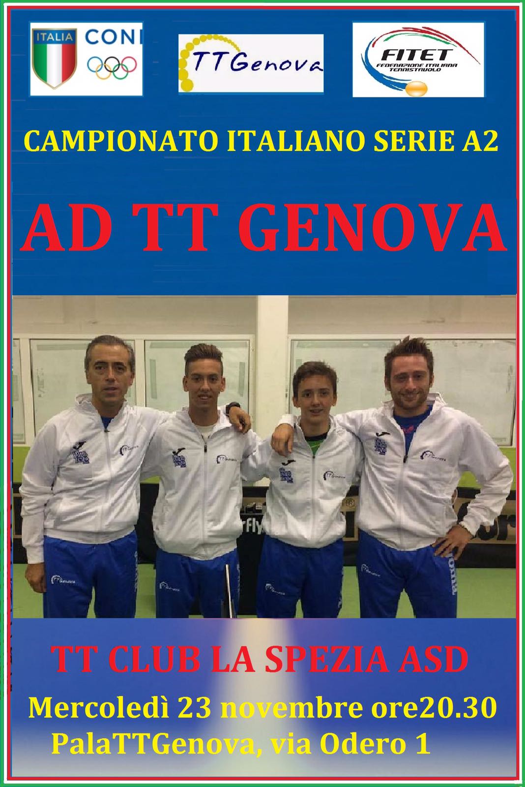 TT Genova TT Club La Spezia locandina