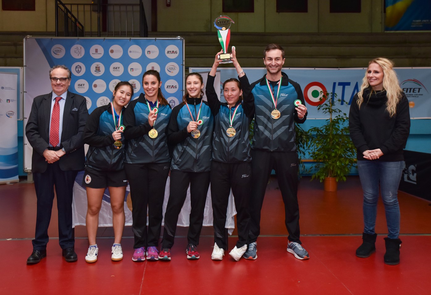 Tennistavolo Castel Goffredo vincitore della Coppa Italia 2019 premiazione