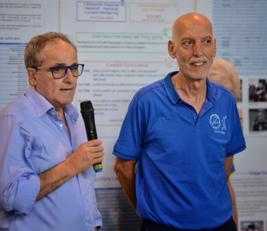 Villaggio Sport Tennistavolo Chiavari festeggiamenti per i 50 anni Renato Di Napoli e Gabriele Ascione