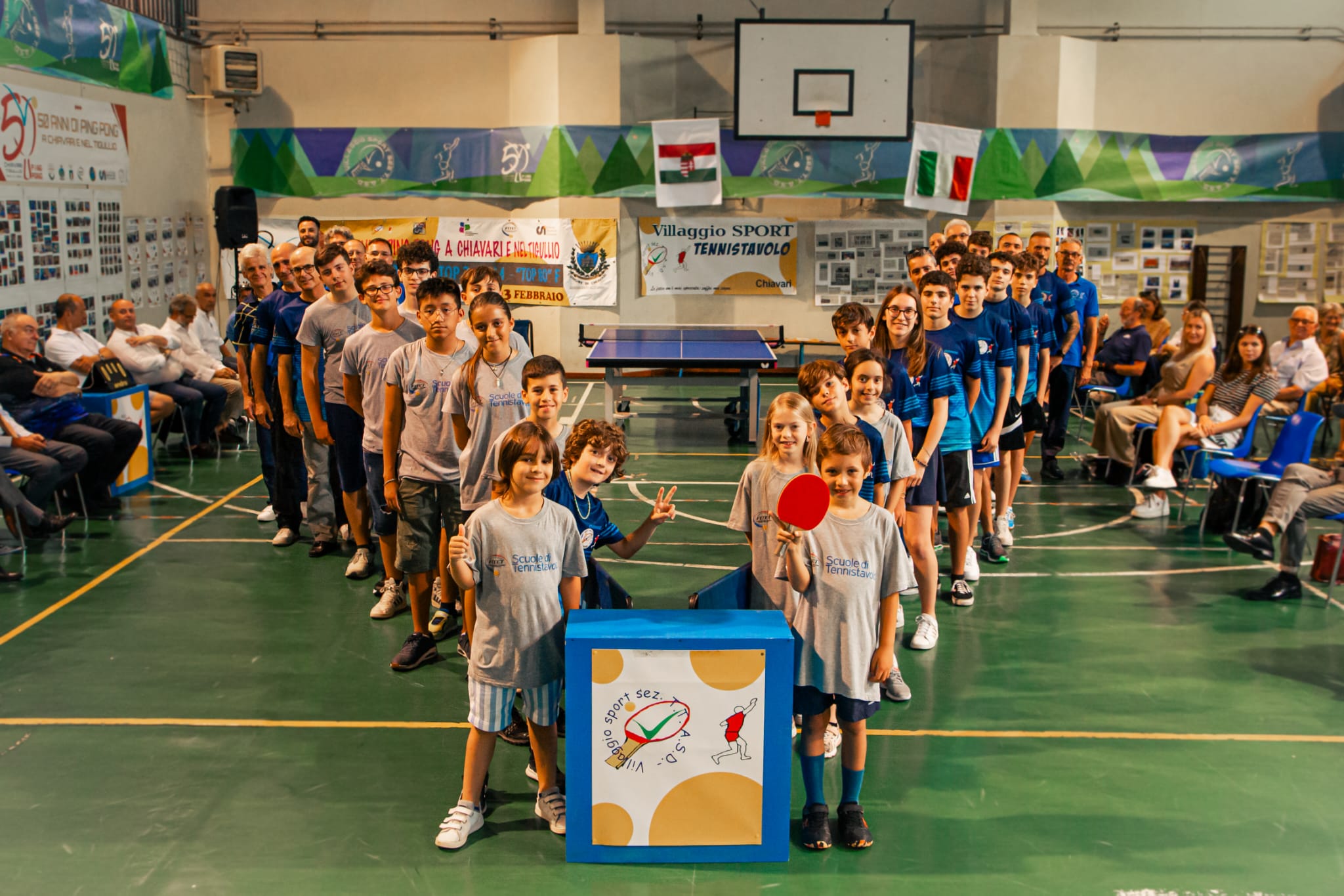 Villaggio Sport Tennistavolo Chiavari festeggiamenti per i 50 anni gruppo ragazzi
