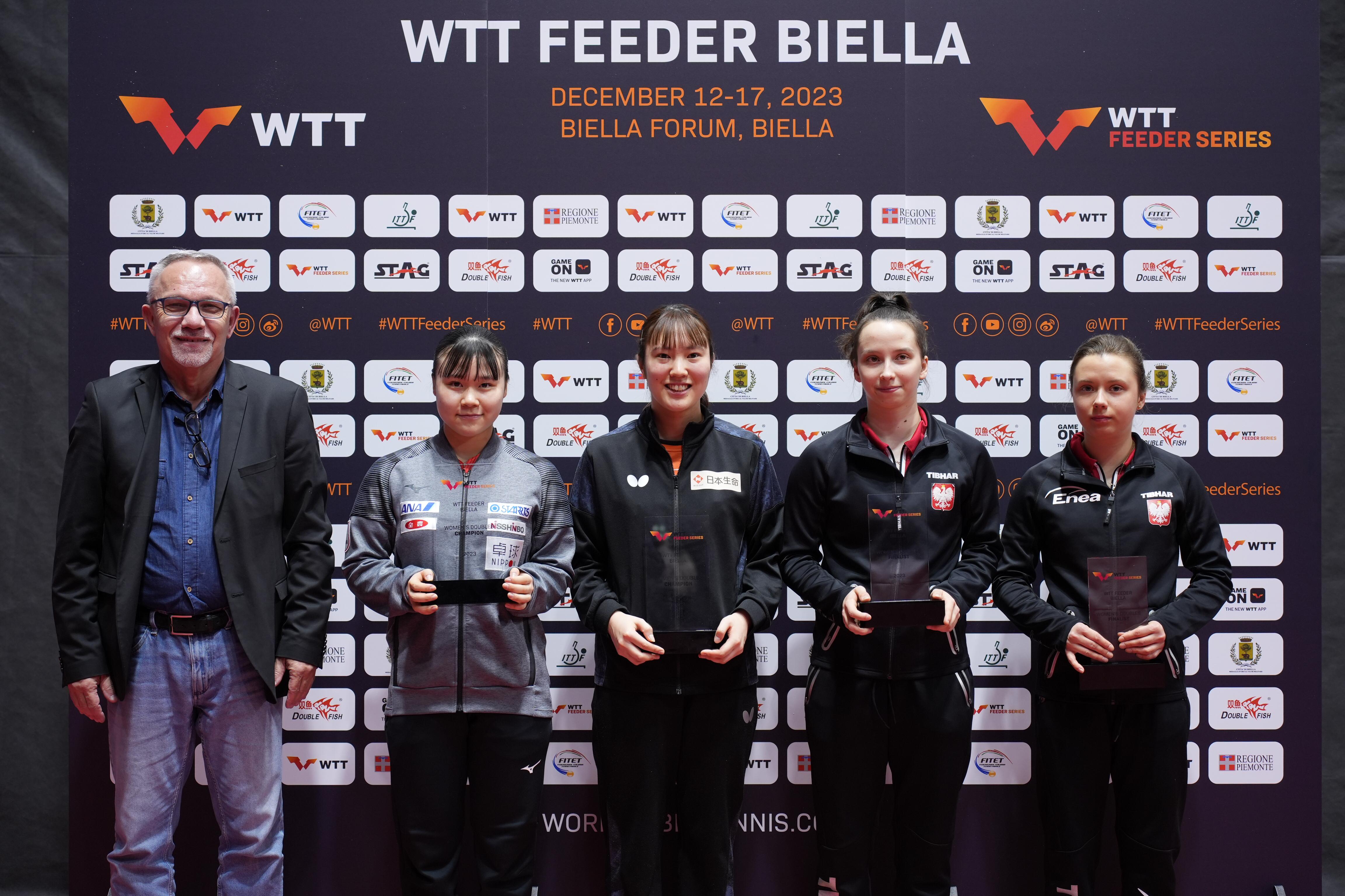 WTT Feeder Biella 2023 podio del doppio femminile