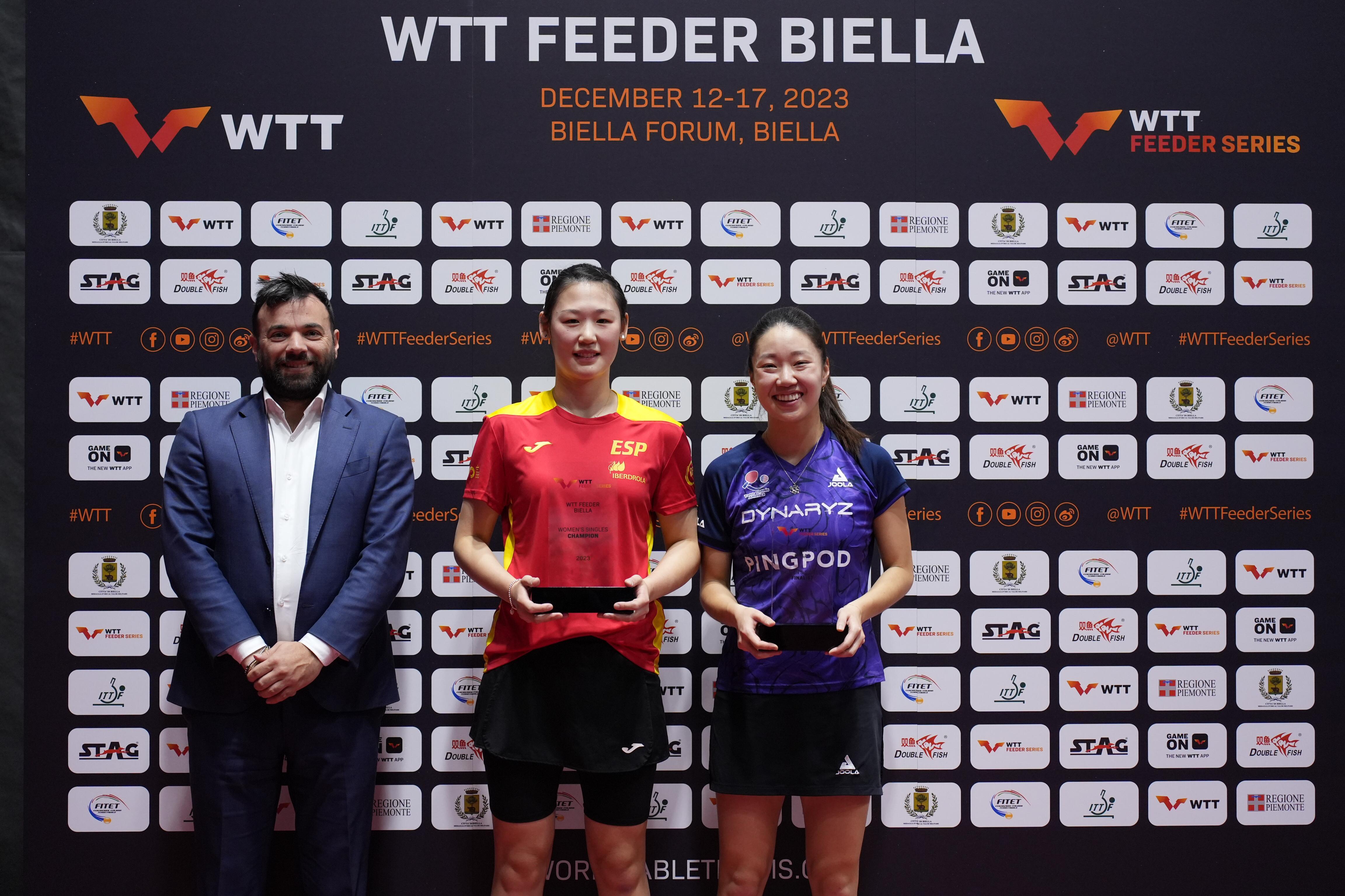 WTT Feeder Biella 2023 podio del singolare femminile