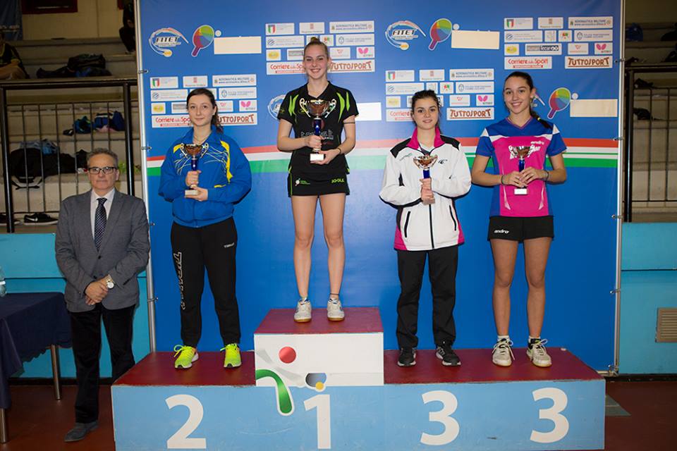 Podio Juniores femminile Terni febbraio 2017