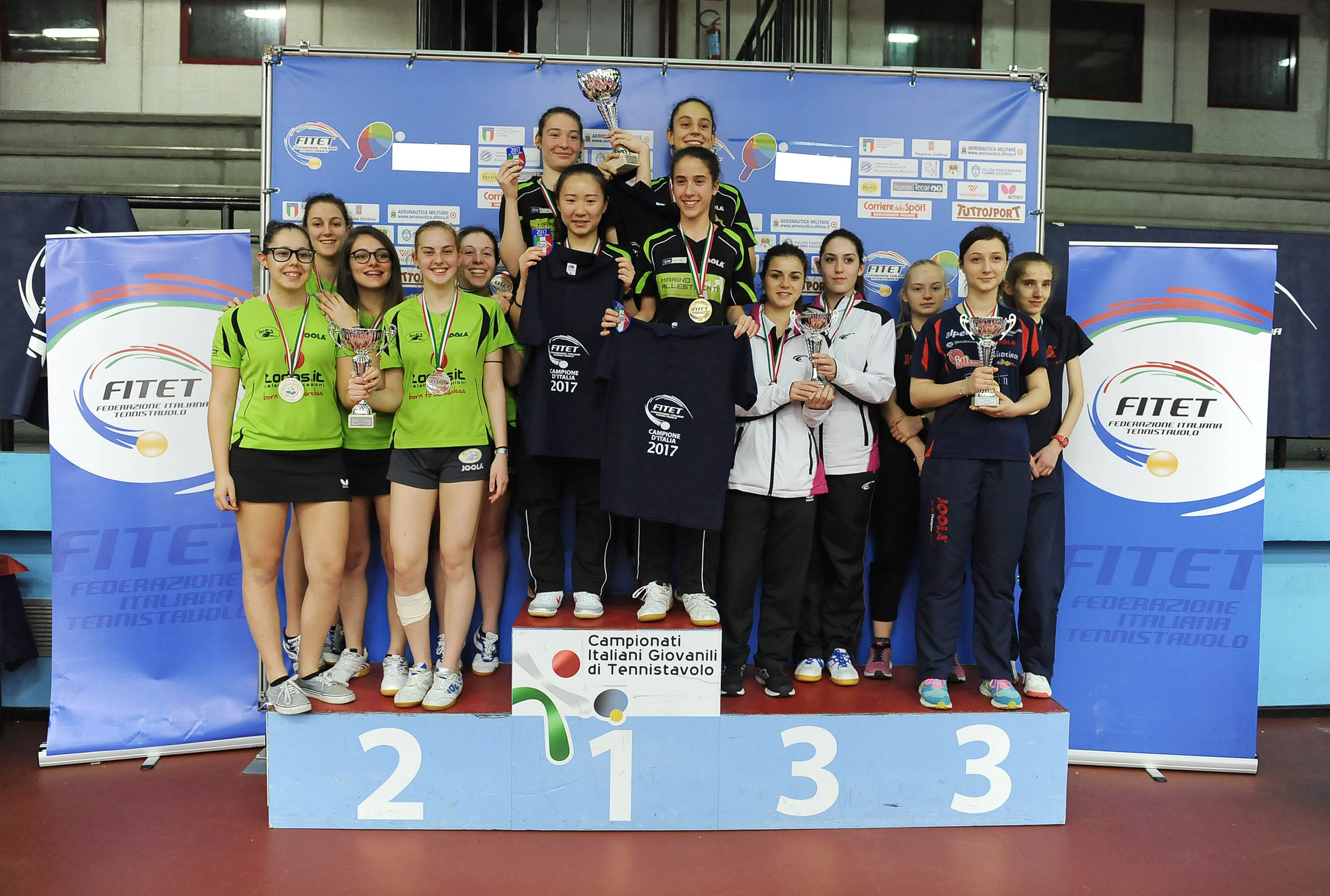 Podio a squadre juniores femminile Terni 2017