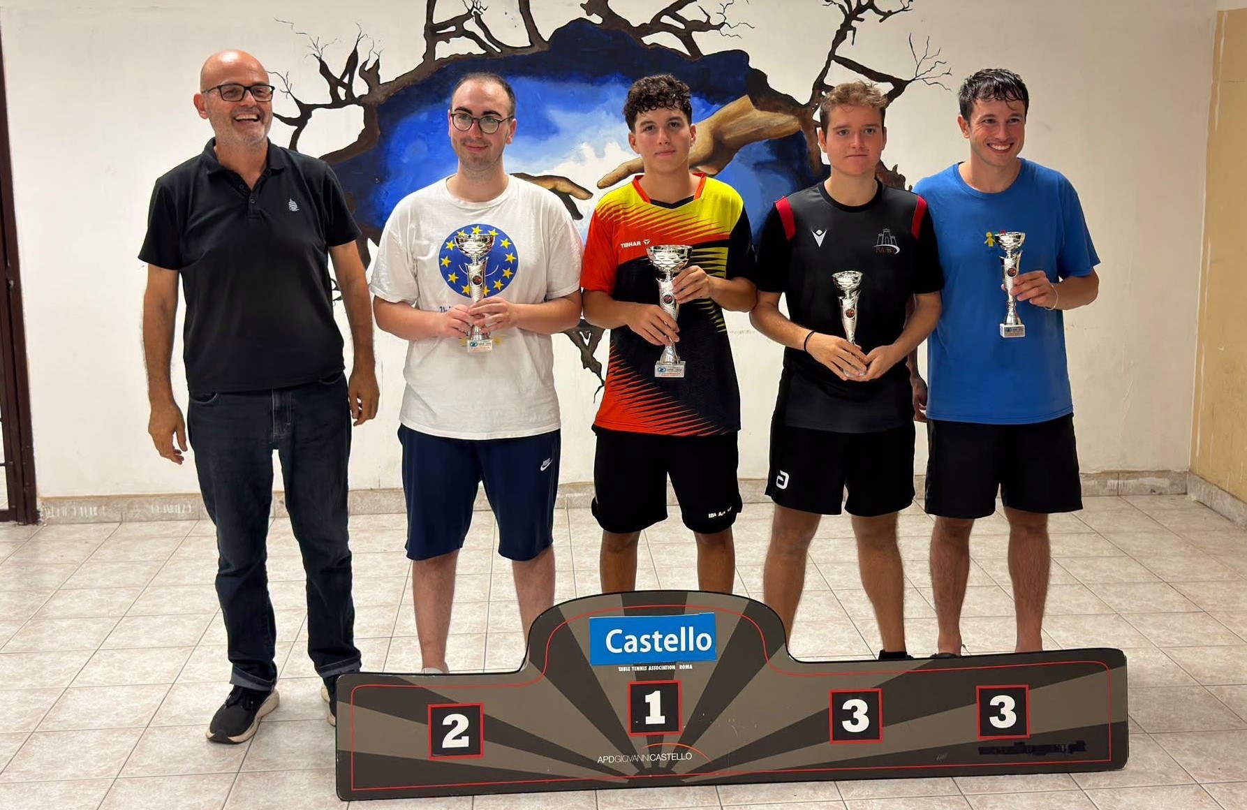 Torneo Open di Roma 12 13 settembre 2026 podio del singolare Open 2