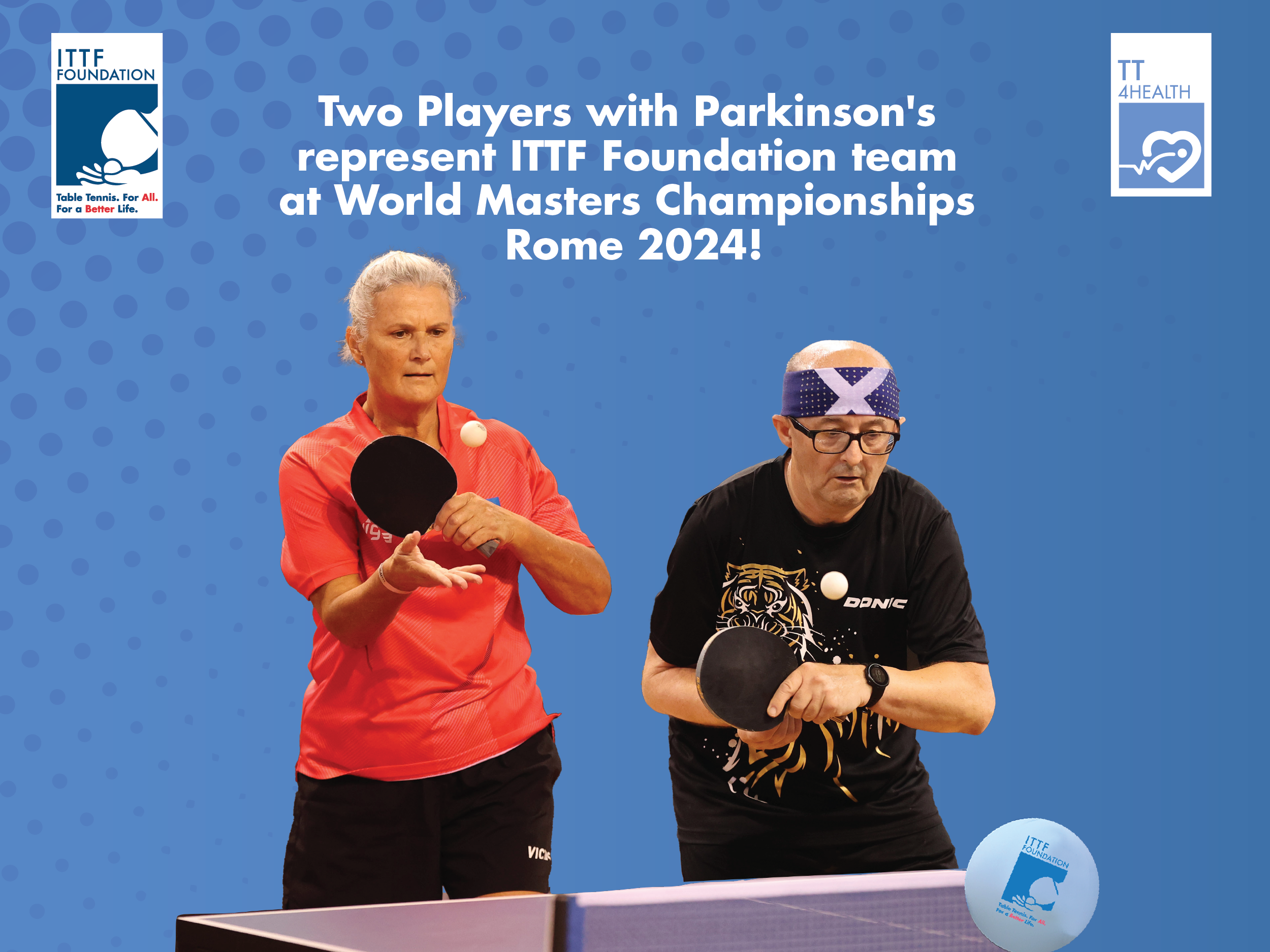 Agnes Jan e Steve Morley due atleti con il Parkinson ai Mondiali Master di Roma