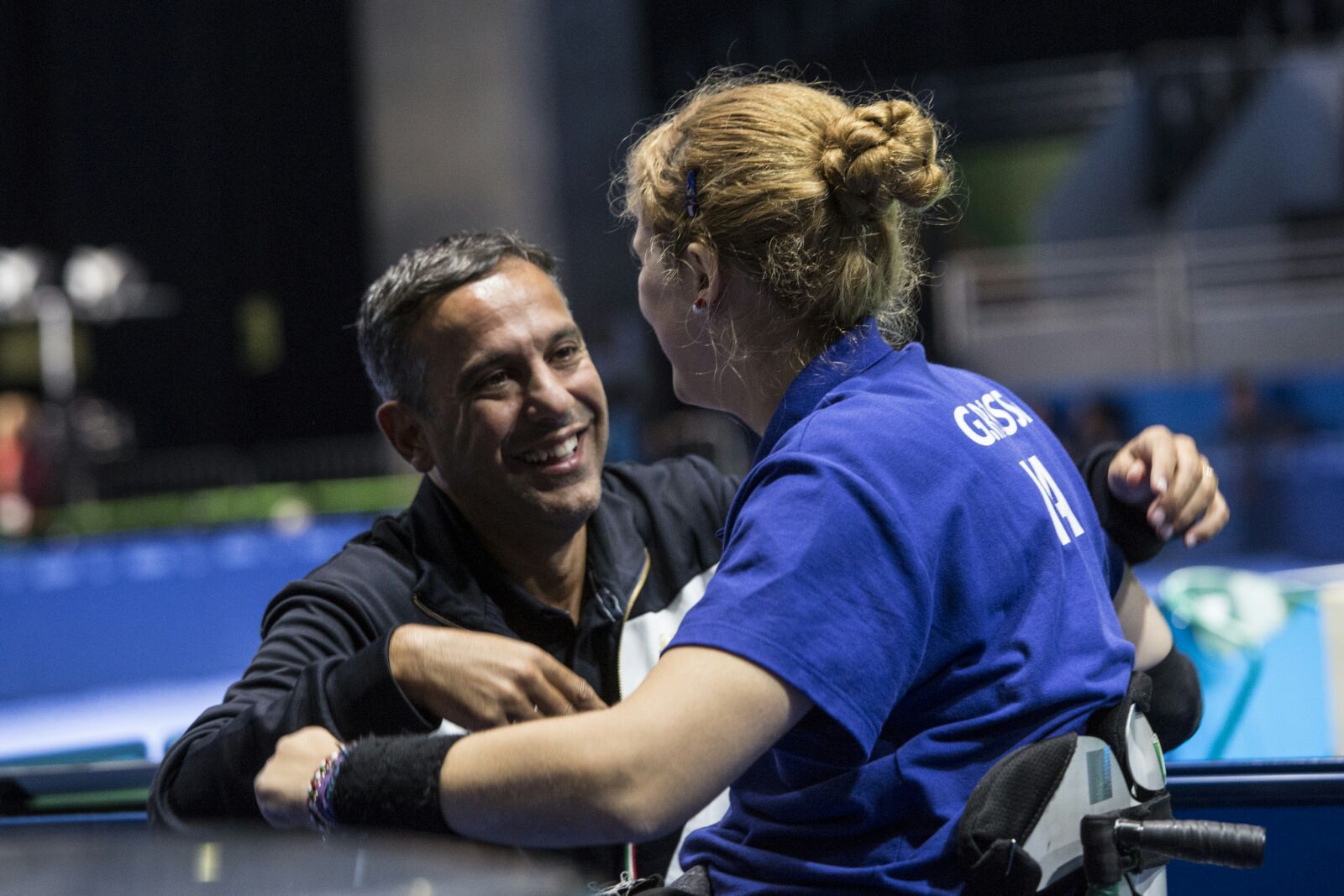 Alessandro Arcigli con Giada Rossi alle Paralimpiadi di Rio 2016