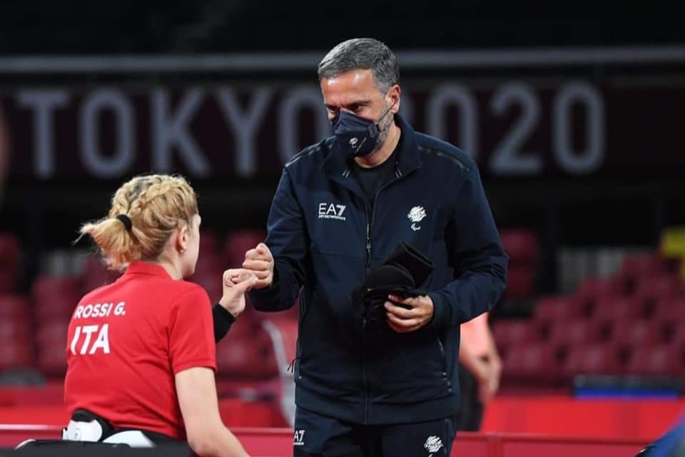 Alessandro Arcigli con Giada Rossi alle Paralimpiadi di Tokyo 2020