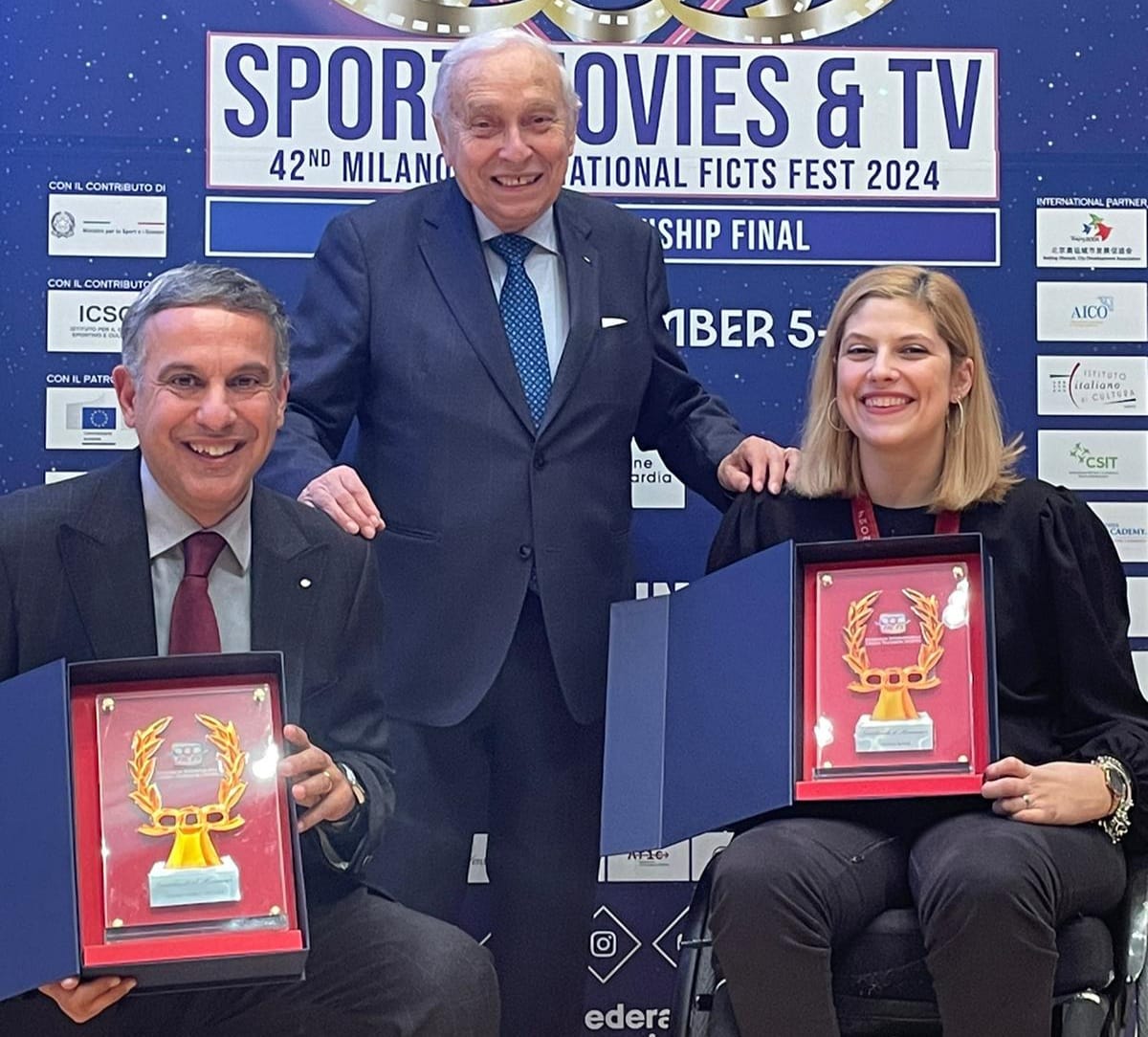 Alessandro Arcigli e Giada Rossi ricevono la Guirlande dHonneur 2024