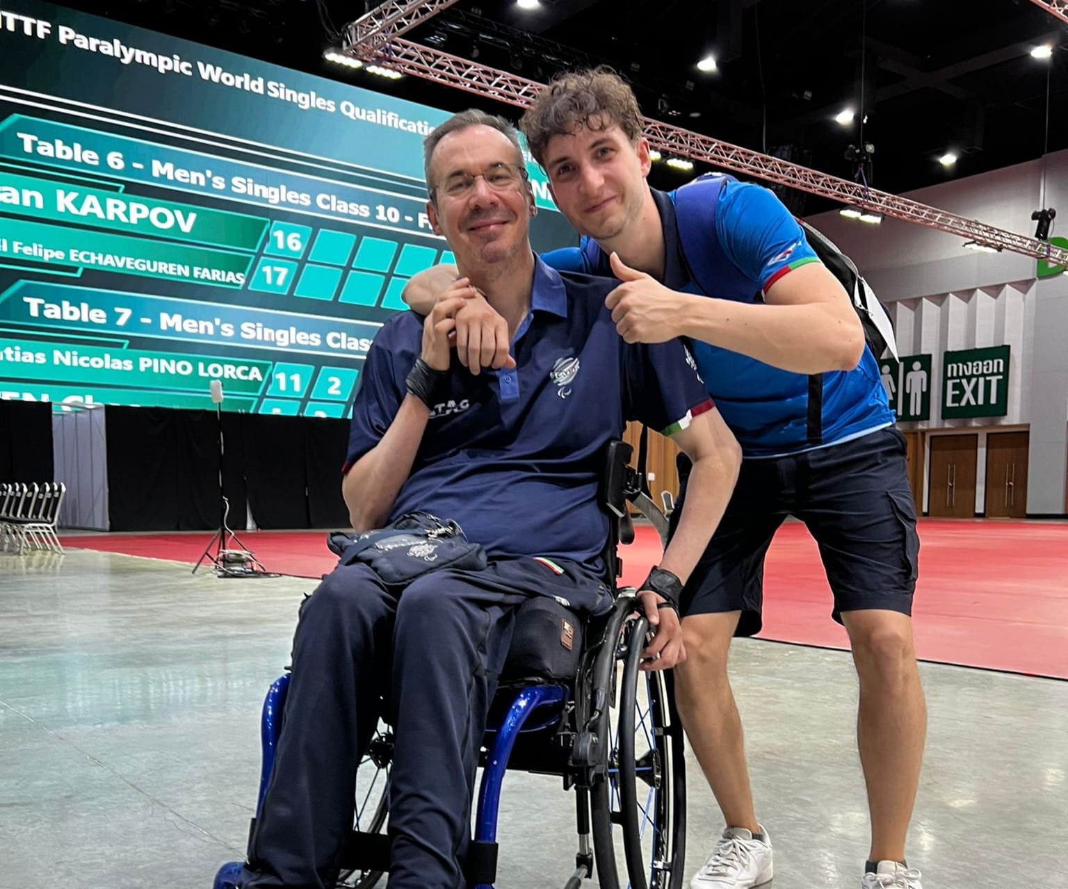 Andrea Borgato e Massimo Pischiutti al Torneo Mondiale di Qualificazione Paralimpica di Pattaya 2024