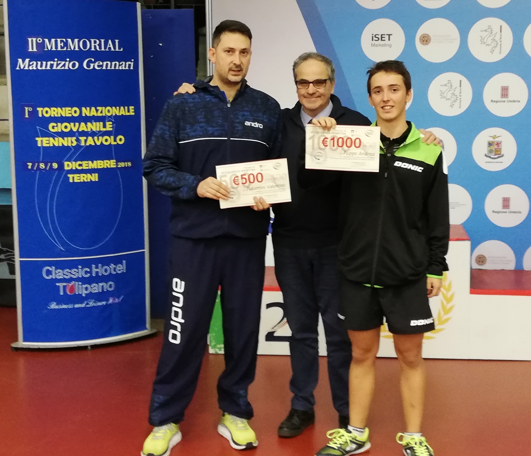 Andrea Puppo e Valentino Piacentini premiati a Terni per loro europeo