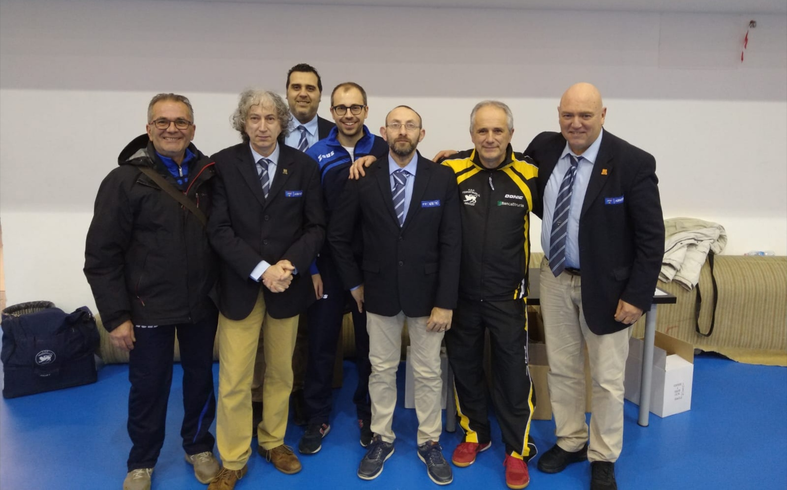 Arbitri e organizzatori torneo di quarta categoria di Arezzo gennaio 2020