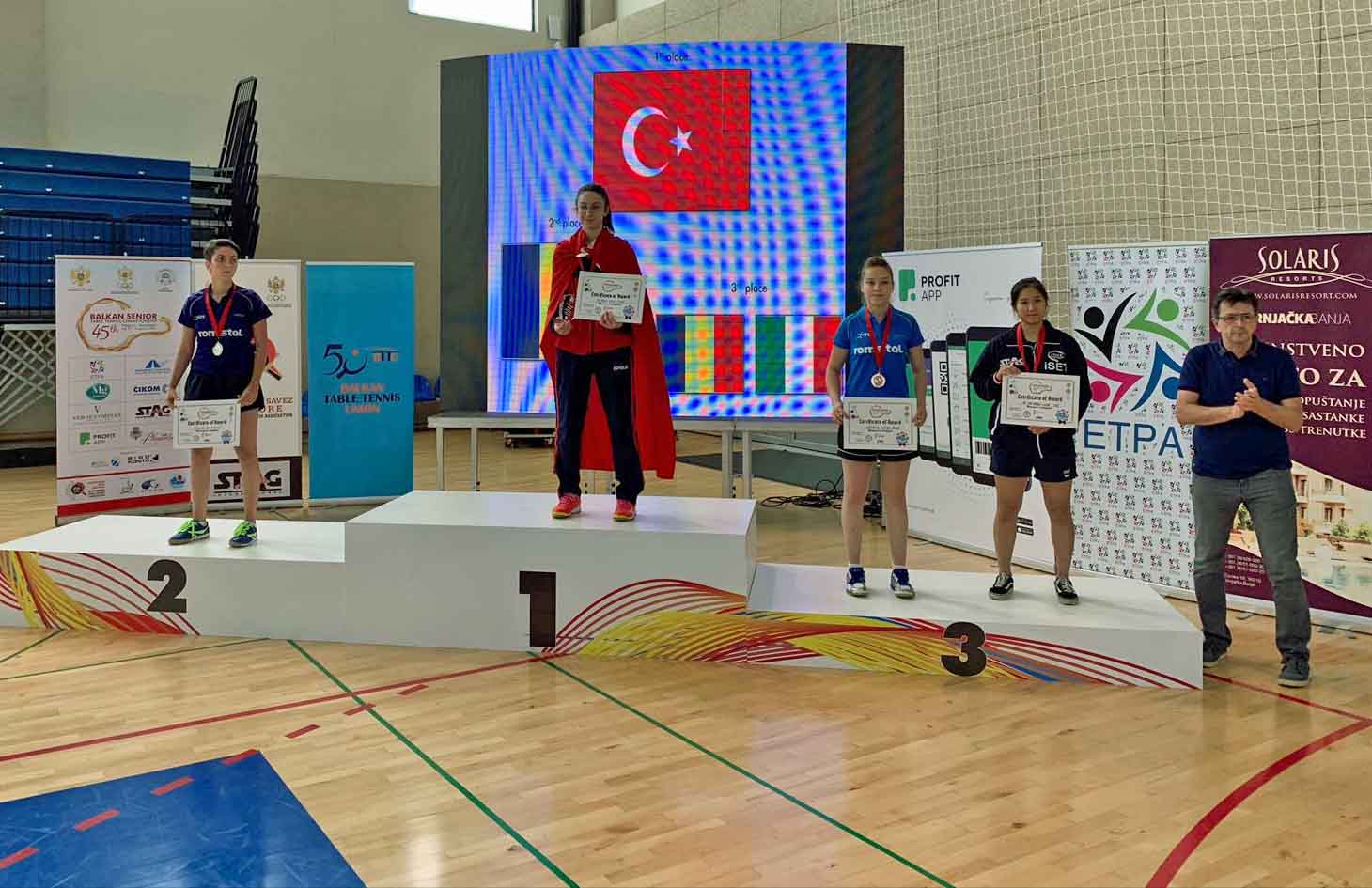 Balkan Senior Championships 2019 podio singolare femminile