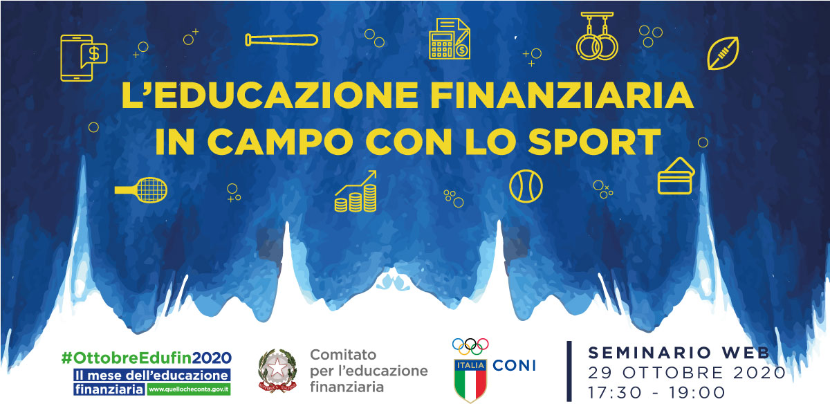 Banner Leducazione finanziaria in campo con lo sport 29 ottobre 2020