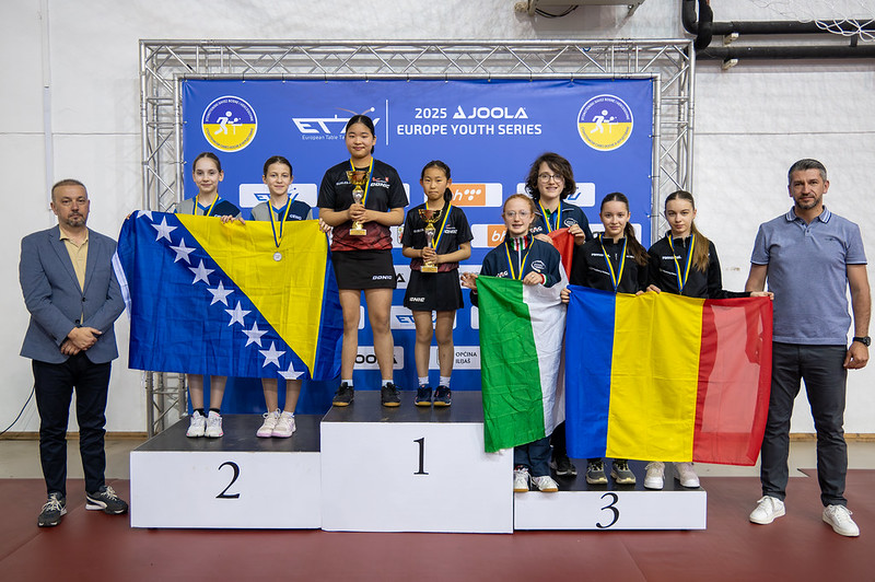 Bosnia ed Erzegovina Open 2025 podio del doppio femminile Under 13 con il bronzo di Claudia Bertolini e Alice</p>...		




	<!--  <p class=