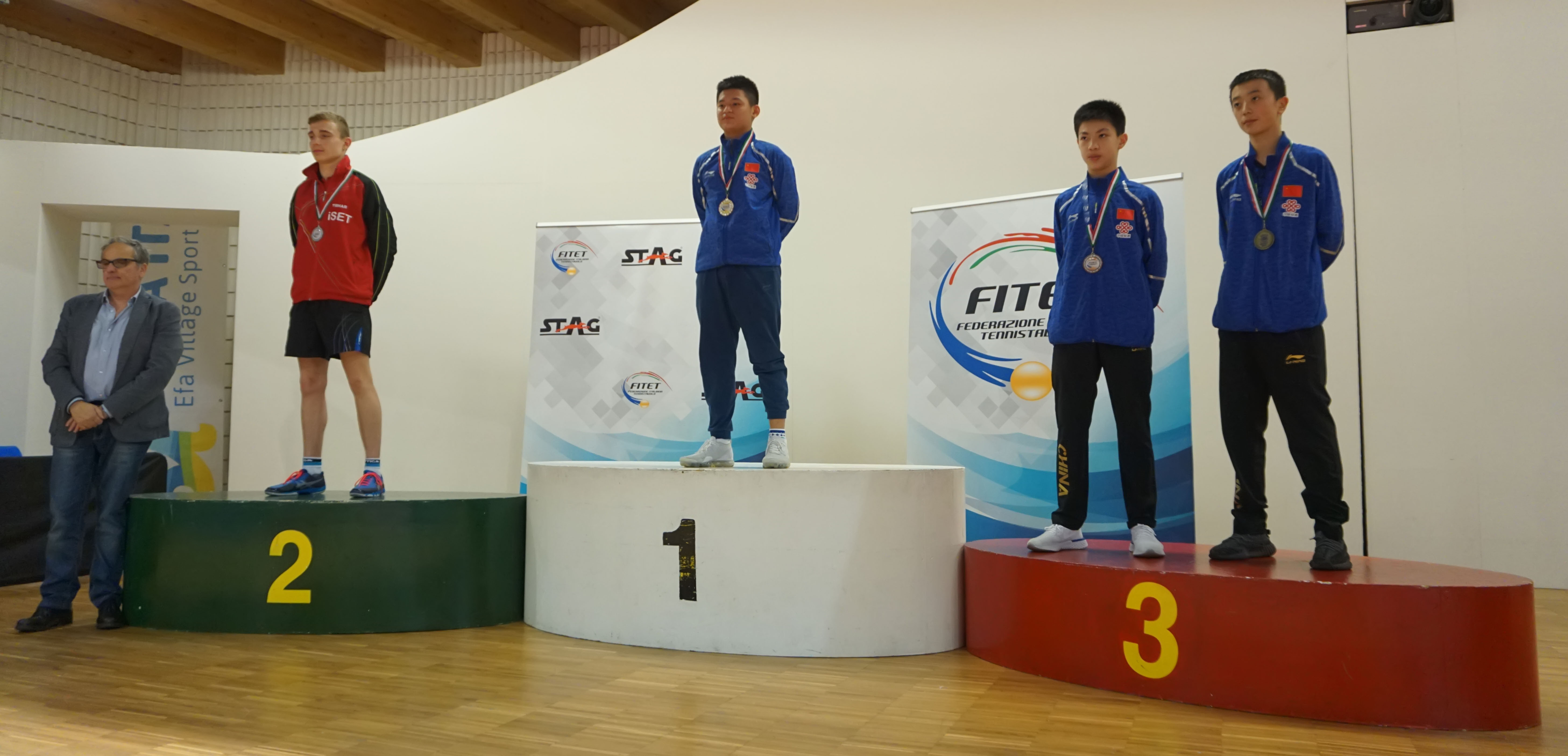 Cadet Boys Singles Podium Italian Open 2019