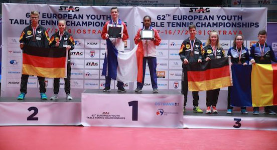 Campionati Europei Giovanili 2019 podio doppio misto cadetti