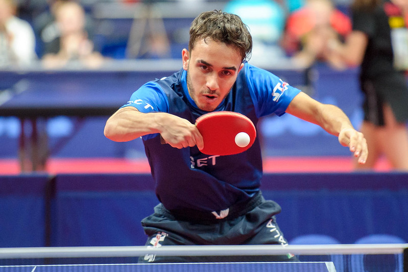 Campionati Europei Giovanili 2022 Tommaso Giovannetti in azione di rovescio