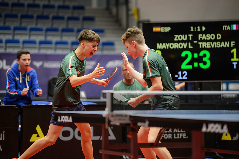 Campionati Europei Giovanili 2025 Francesco Trevisan e Danilo Faso esultano