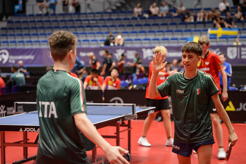 Campionati Europei Giovanili 2025 Francesco Trevisan e Danilo Faso si danno il cinque