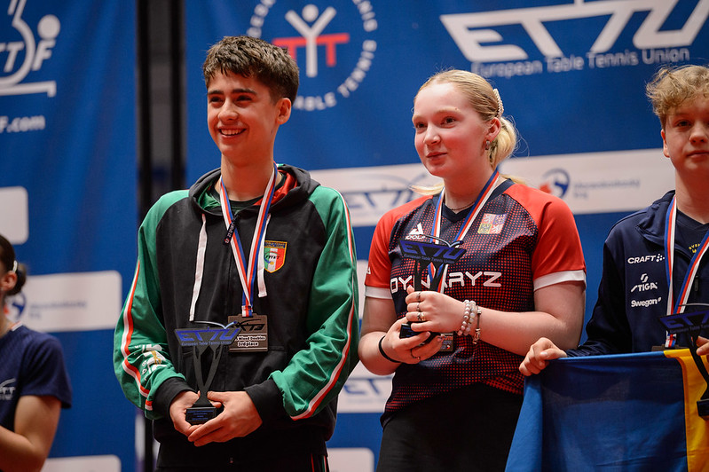 Campionati Europei Giovanili 2025 Francesco Trevisan e Hanka Kodet bronzo nel doppio misto Under 15
