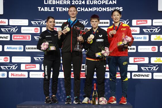 Campionati Europei Individuali di Linz 2024 podio del singolare femminile