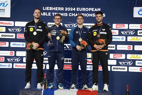 Campionati Europei Individuali di Linz 2024 podio del singolare maschile