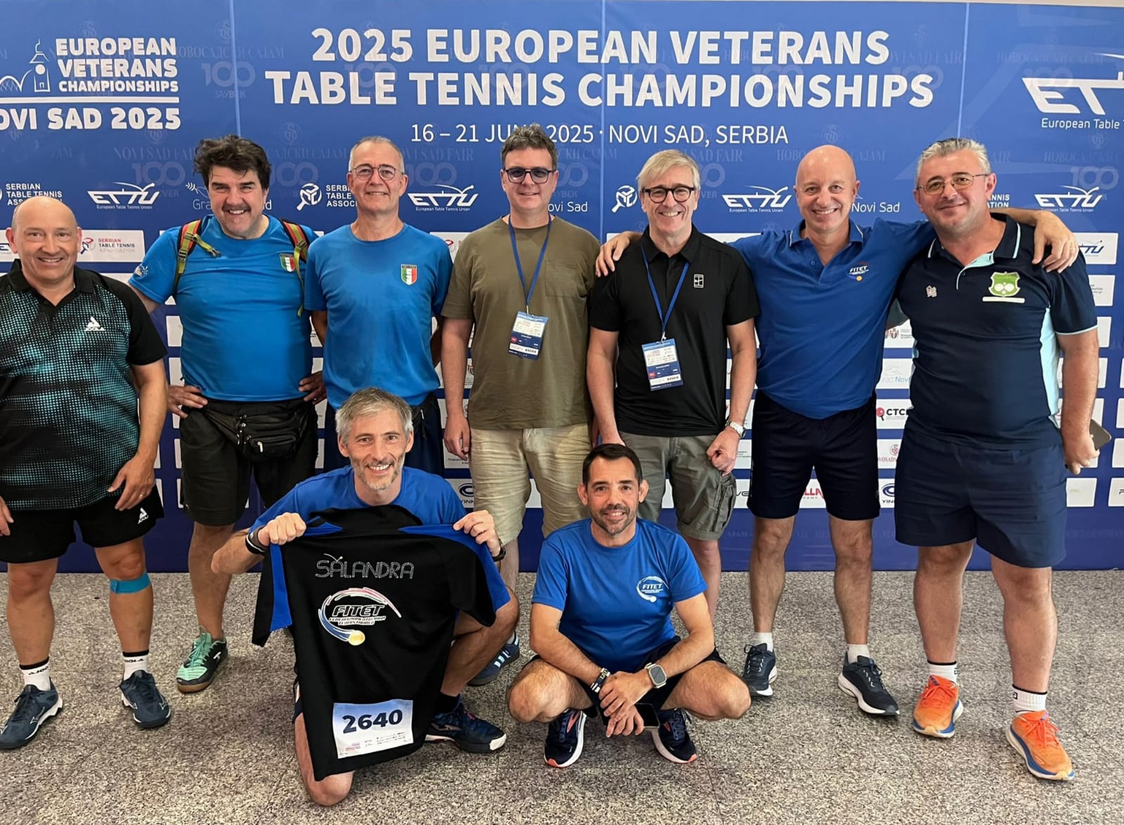 Campionati Europei Master di Novi Sad 2025 gruppo atleti azzurri