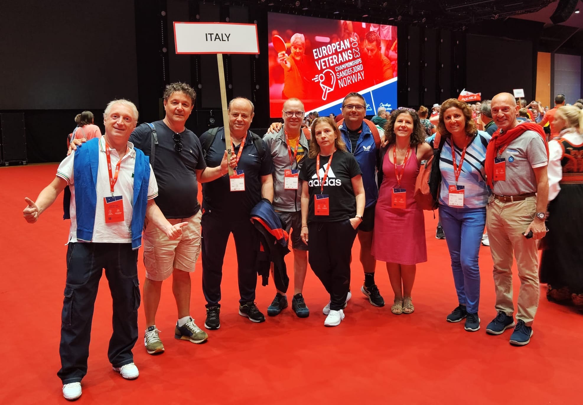 Campionati Europei Masters di Sandefjord 2023 gruppo di atleti italiani