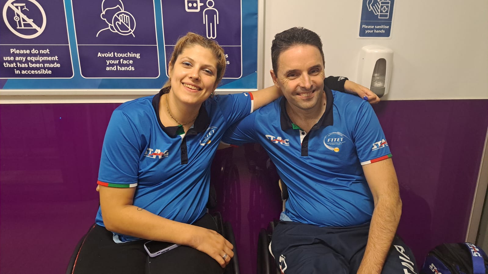 Campionati Europei Paralimpici di Sheffield 2023 Giada Rossi e Federiico Crosara in finale nel doppio misto XD4