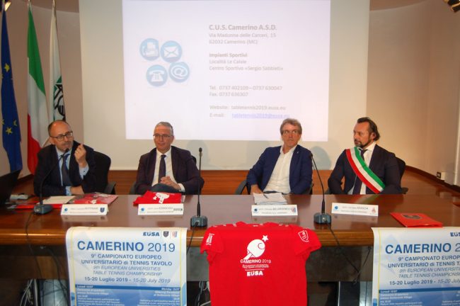 Campionati Europei Universitari 2019 a Camerino presentazione