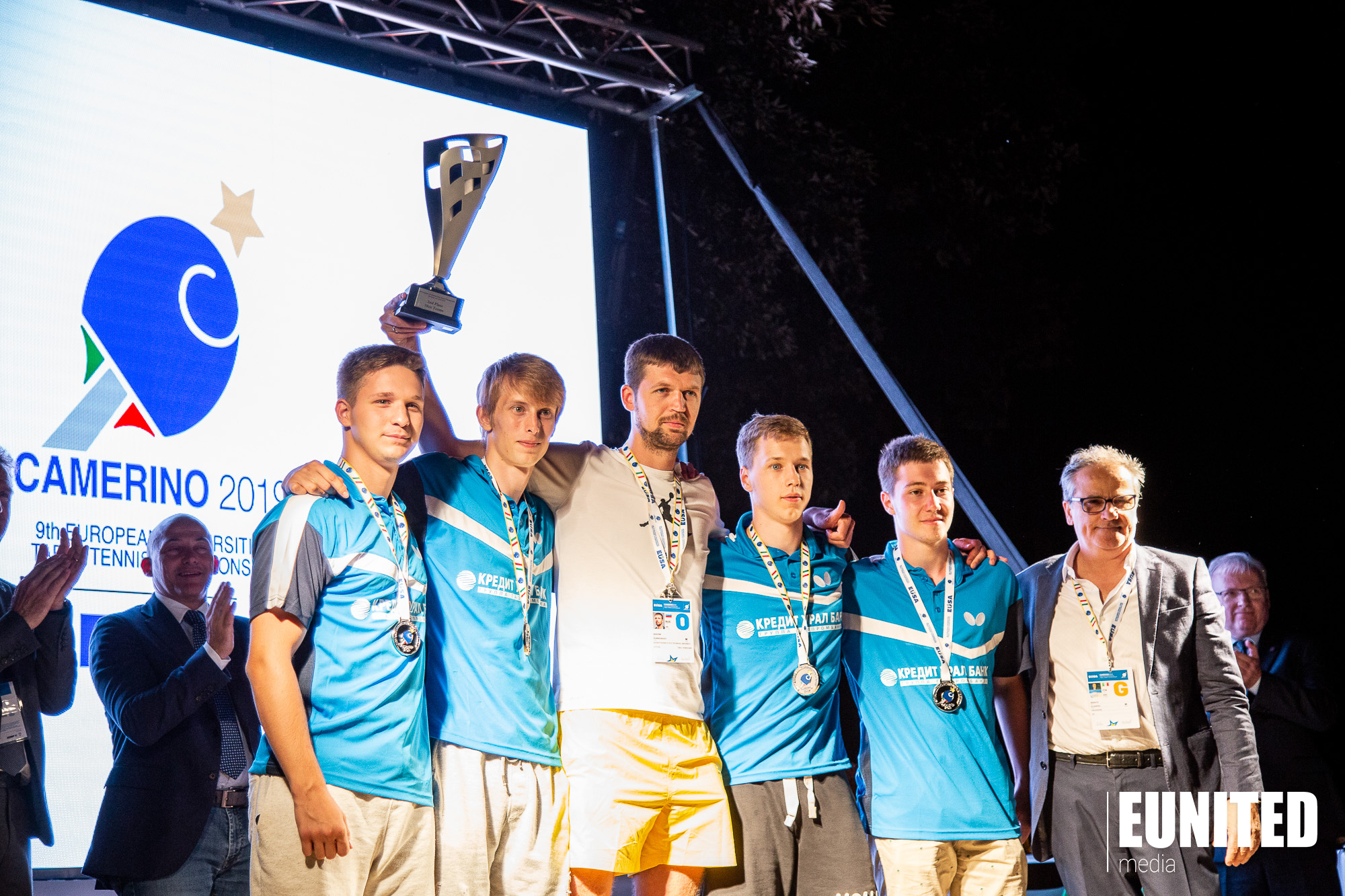 Campionati Europei Universitari di Camerino 2019 premiazione presidente Renato Di Napoli