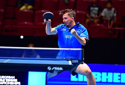 Campionati Europei a squadre di Malmö 2023 Andrea Puppo in azione di diritto