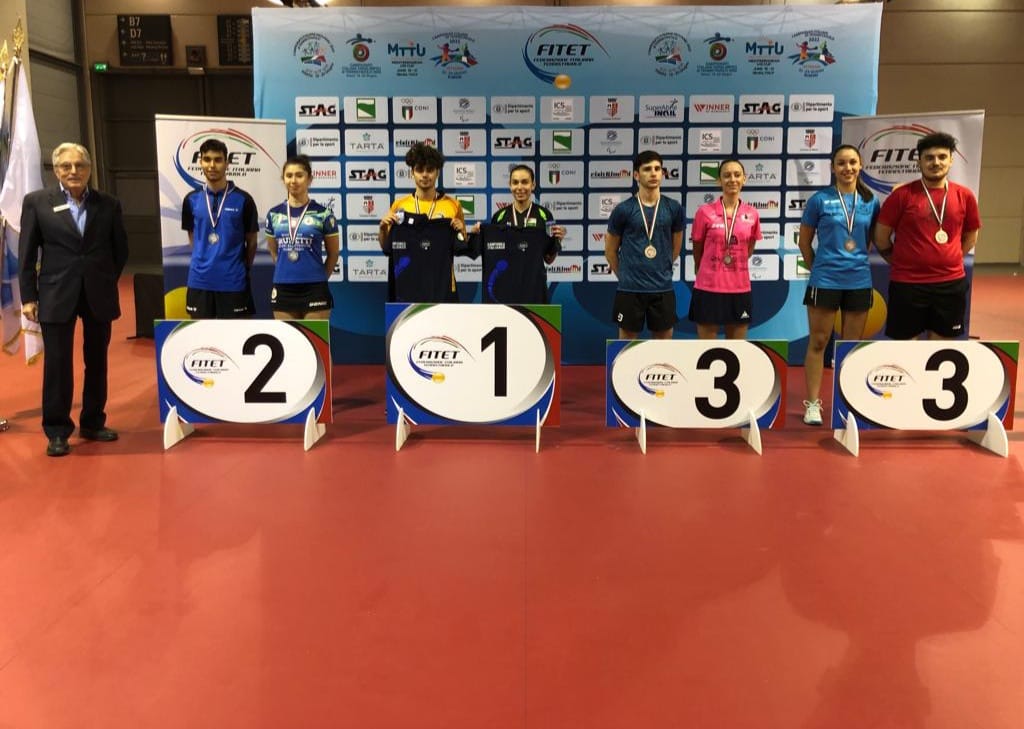 Campionati Iraliani Giovanili Under 21 Under 17 e Under 11 podio del doppio misto Under 21