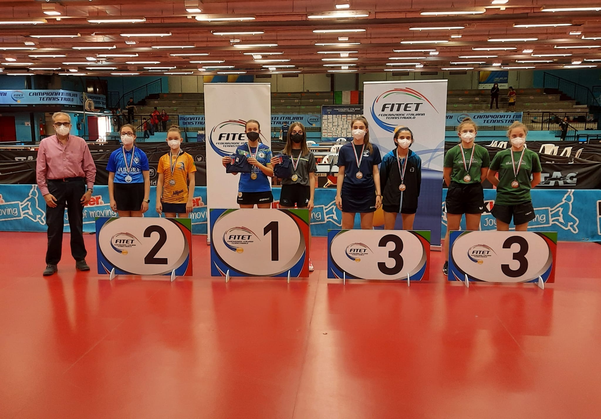 Campionati Italia Giovanili 2022 podio doppio femminile Under 13