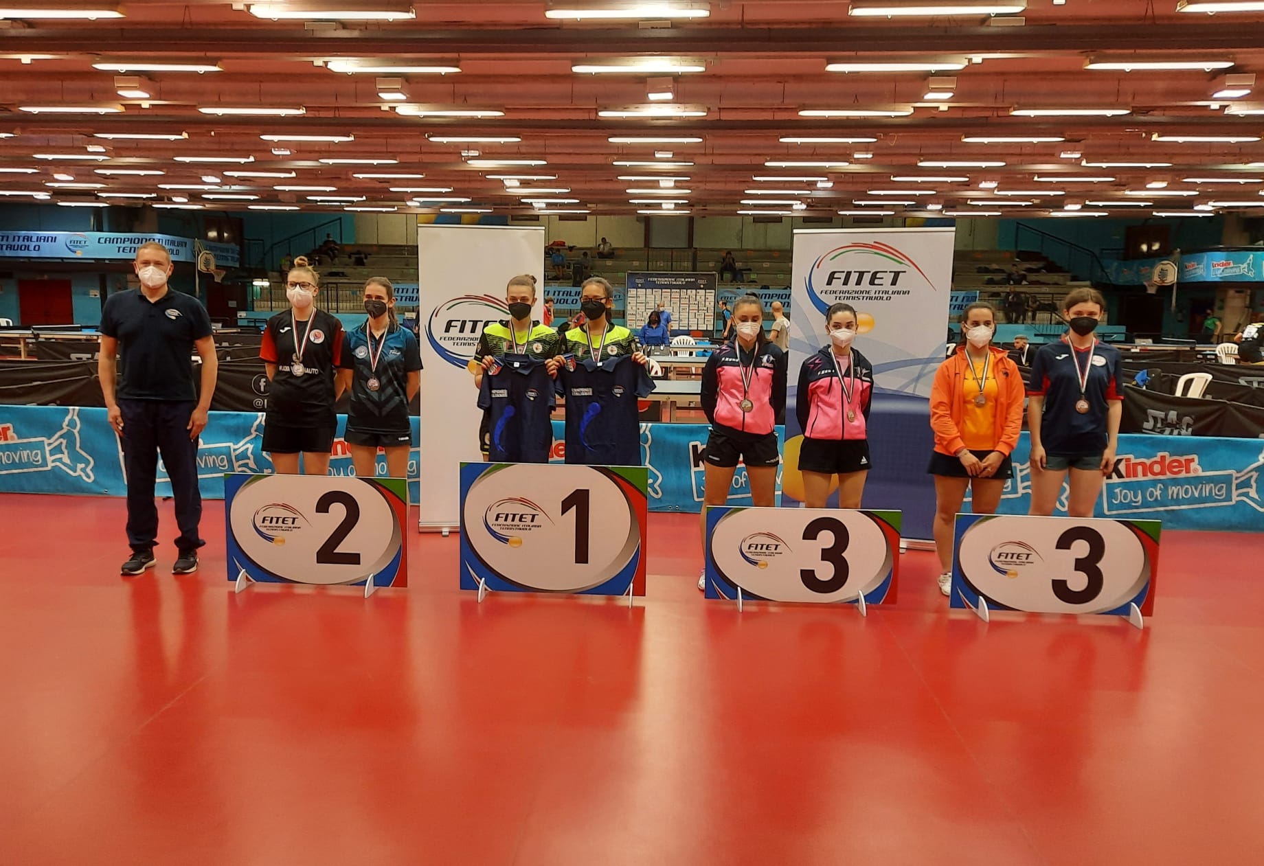 Campionati Italia Giovanili 2022 podio doppio femminile Under 19