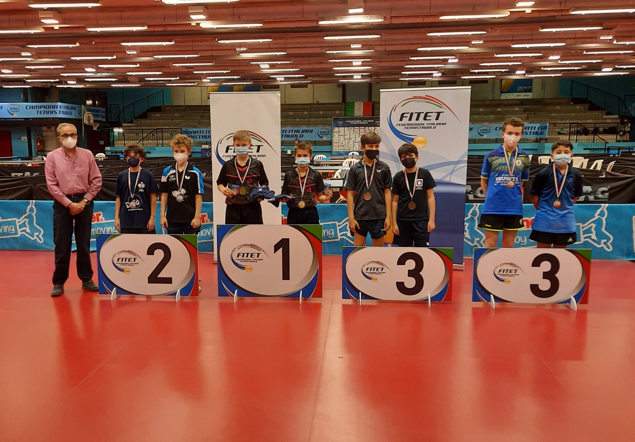 Campionati Italia Giovanili 2022 podio doppio maschile Under 13